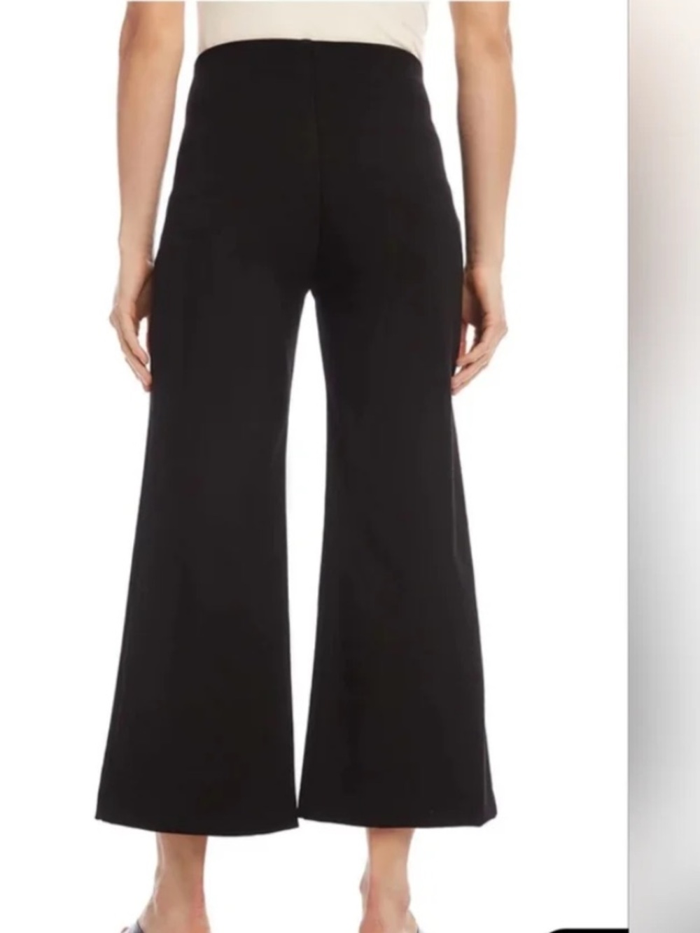 Karen Kane Brooklyn wide leg cropped pants black XL professional staple capsule - Picture 2 of 12